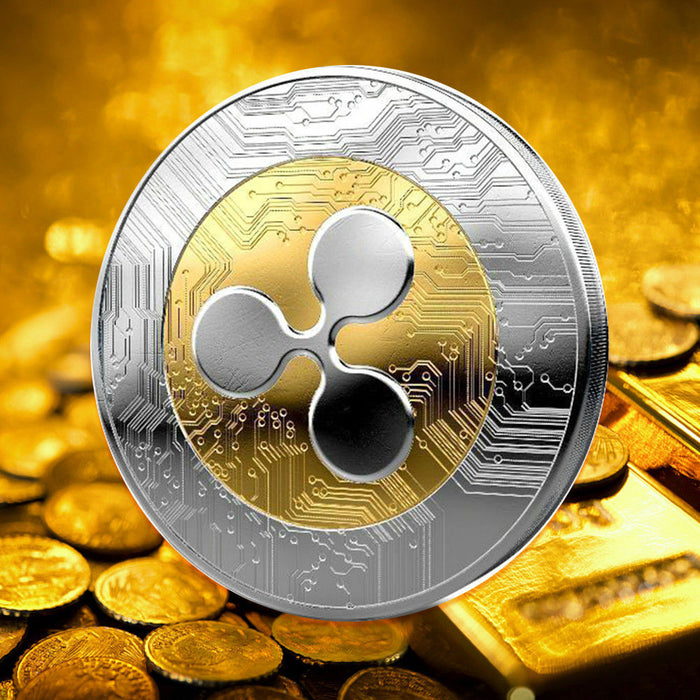 Best 1Pcs Plated Ripple Coin XRP CRYPTO Commemorative Ripple XRP Collectors Coin Craft Souvenirs Gift
