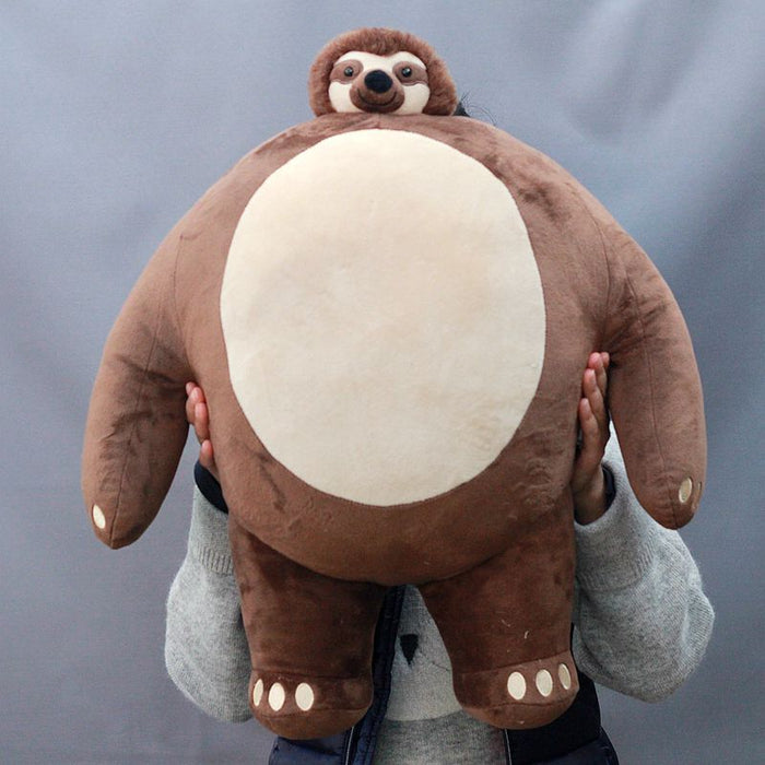 Small head big Body Popular Brown Bear Toy Stuffed Chair Back Cushion Birthday gift Elephant Raccoon Boyfriend Hug Pillow