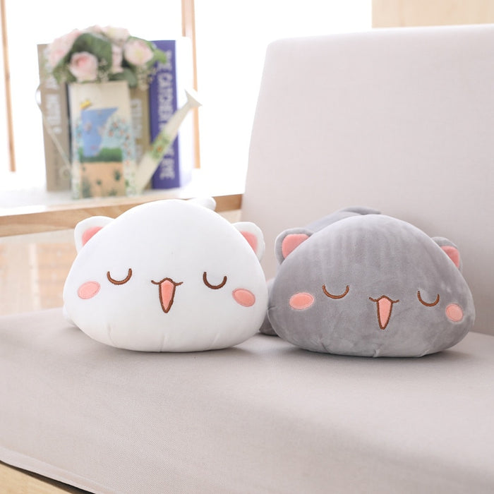 Stuffed Cute Lovely Soft Cartoon Animal Pillow Lying Cat Plush Toys Cat Doll Cushion Kid Christmas Gift