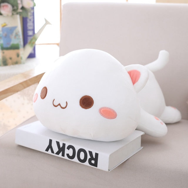 Stuffed Cute Lovely Soft Cartoon Animal Pillow Lying Cat Plush Toys Cat Doll Cushion Kid Christmas Gift