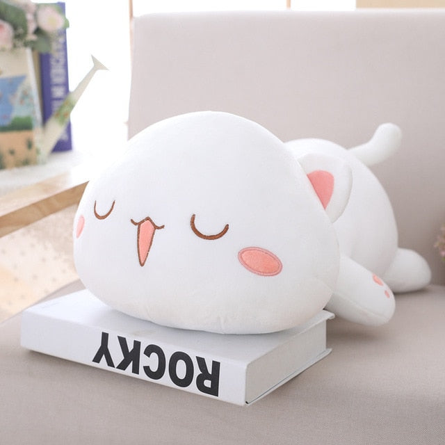 Stuffed Cute Lovely Soft Cartoon Animal Pillow Lying Cat Plush Toys Cat Doll Cushion Kid Christmas Gift