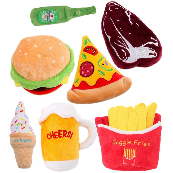 Creative Food Shape Dog Chew Toy 1pc Bite Resistant Dog Plush Toy Pet Bite Toys Dog Sound Toys Pet Supplies Dog Favor