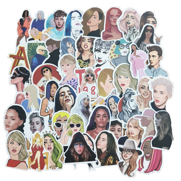 100pcs Popular Rapper Actor Singer Stickers