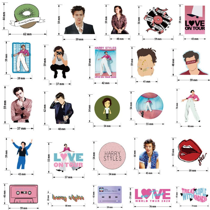 50 pcs British singer harry Style Graffiti Stickers