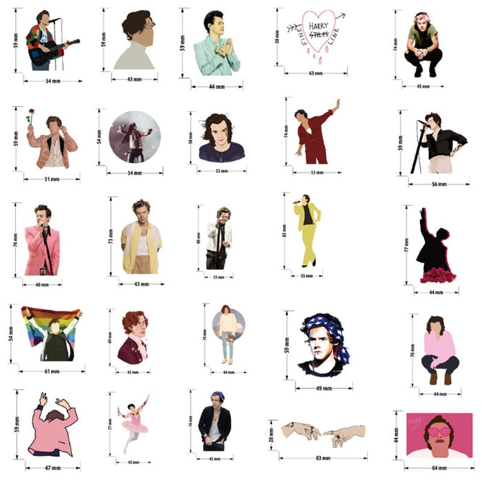 50 pcs British singer harry Style Graffiti Stickers