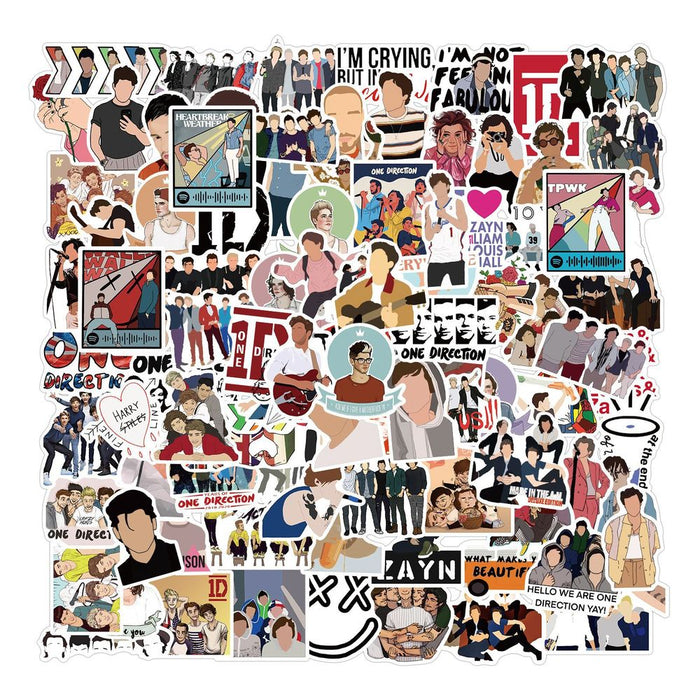 50 Popular Singers One Direction Graffiti Stickers Bicycle Computer Notebook Car Children's Toy For Skateboard
