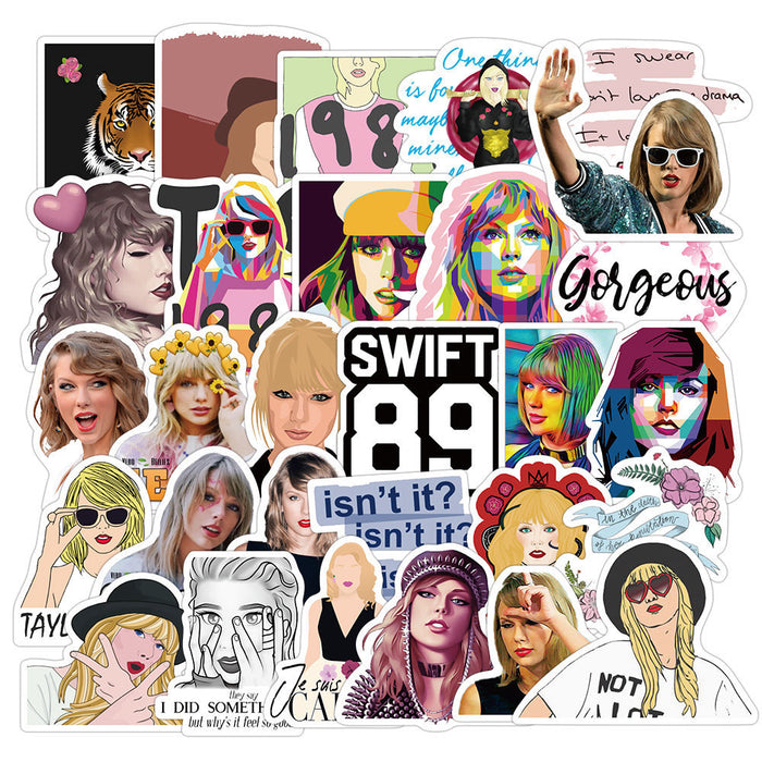 10/50PCS Singer Taylor Alison Swift Stickers