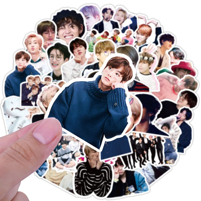 10/50pcs/set Cartoon Pop Music Korean Team Singer Dancer Ins Stickers