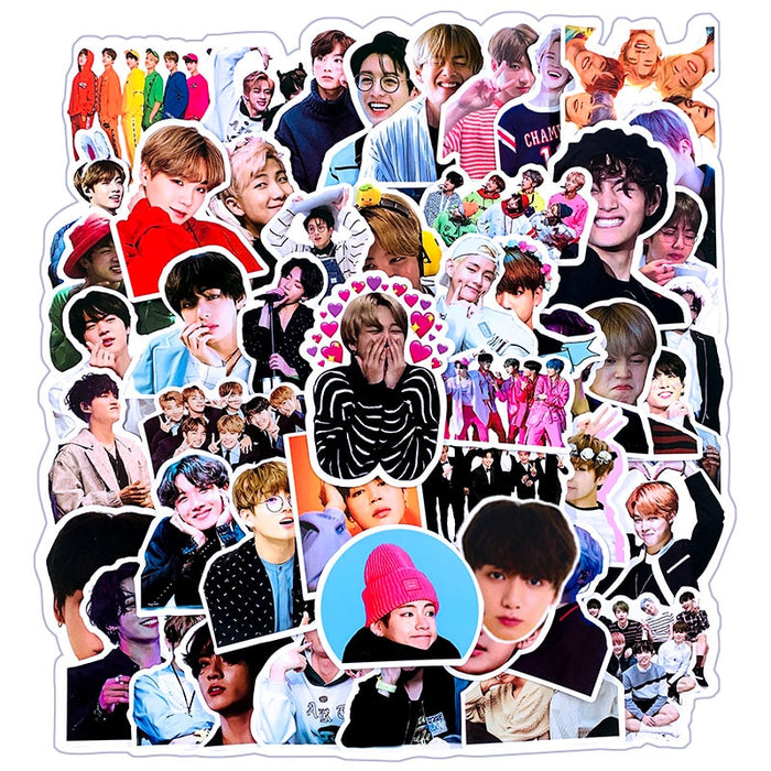 10/50pcs/set Cartoon Pop Music Korean Team Singer Dancer Ins Stickers