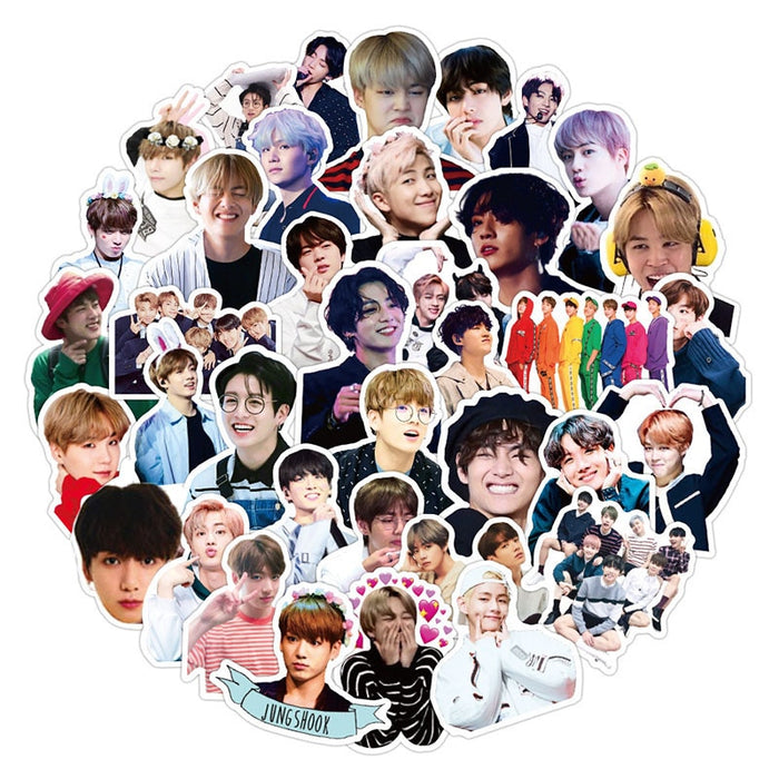 10/50pcs/set Cartoon Pop Music Korean Team Singer Dancer Ins Stickers