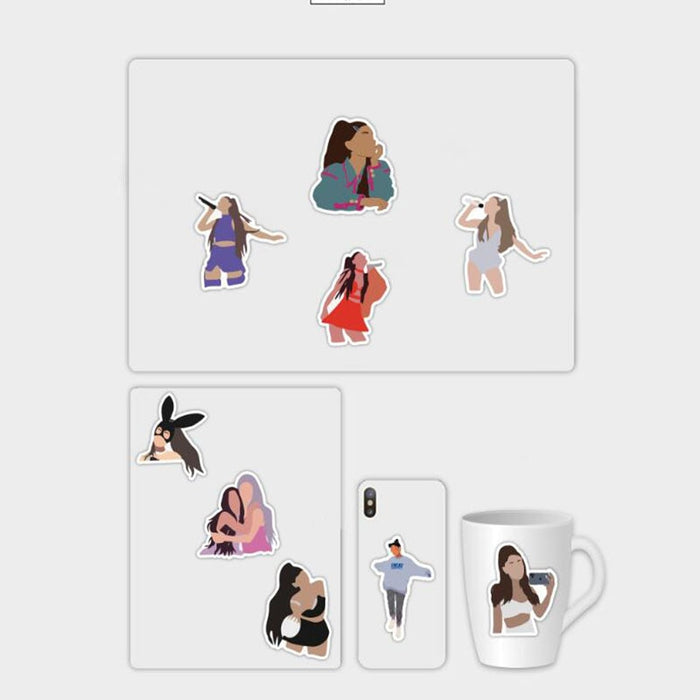 10/50Pcs/set Sexy Singers Ariana Grande Waterproof Stickers