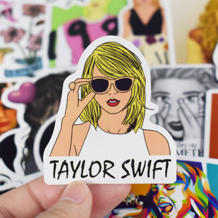 50 PCS Singer Taylor Alison Swift Cartoon Stickers