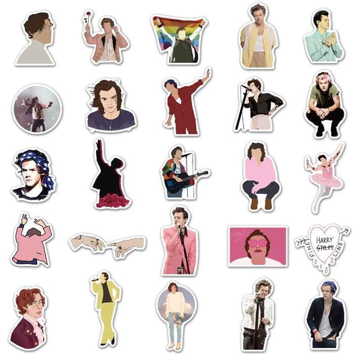 10/30/50pcs/pack British Singer Harry Edward Styles Stickers For Luggage Furniture Wall Desk Computer Decal TV Guitar Motorcycle