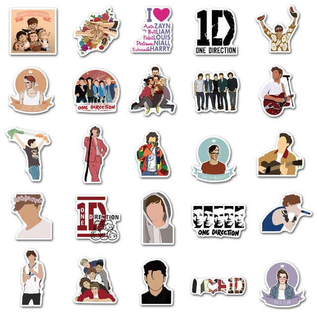 10/50pcs Popular Singers One Direction Graffiti Stickers