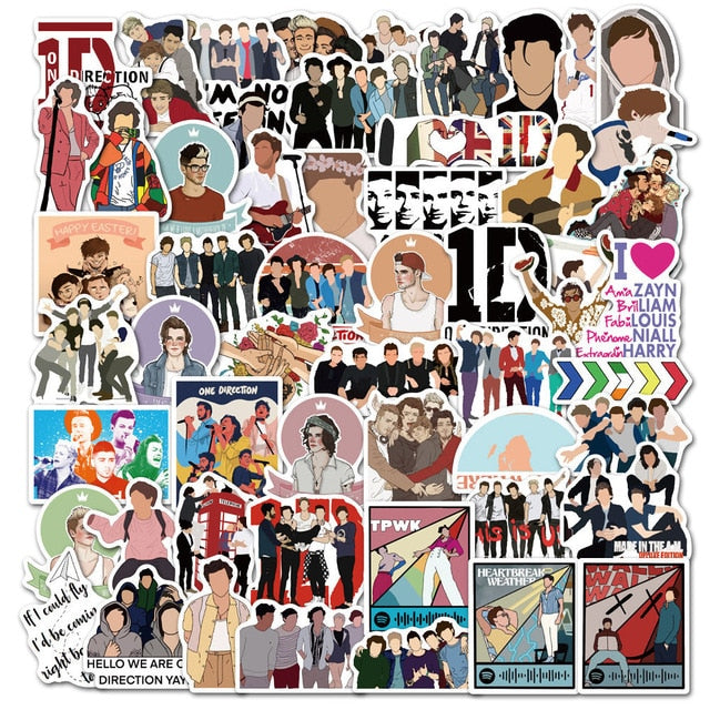 10/50pcs Popular Singers One Direction Graffiti Stickers