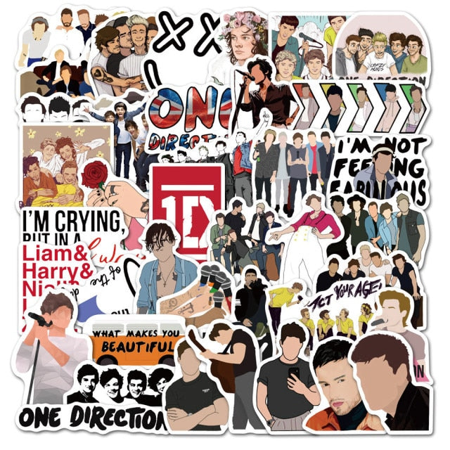 10/50pcs Popular Singers One Direction Graffiti Stickers