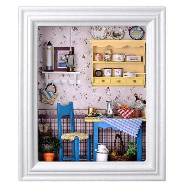 Cutebee DIY House Wooden Frame Miniature Doll Houses