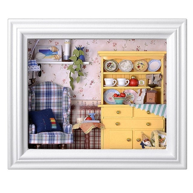 Cutebee DIY House Wooden Frame Miniature Doll Houses