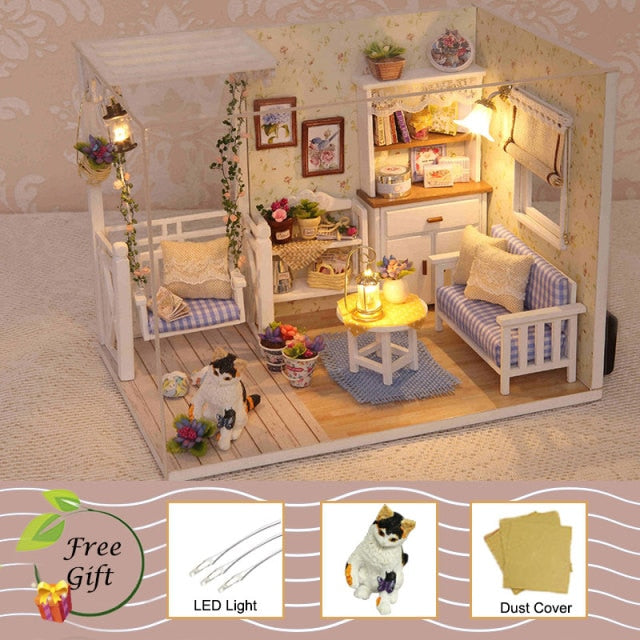 Cutebee Doll House Furniture Miniature Dollhouse