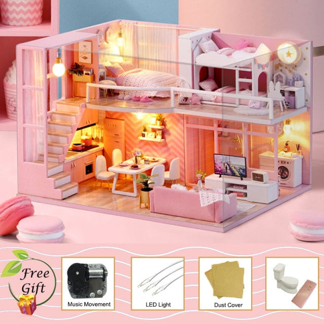 Cutebee Doll House Furniture Miniature Dollhouse