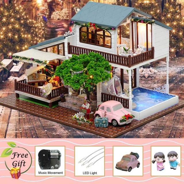 Cutebee Doll House Furniture Miniature Dollhouse