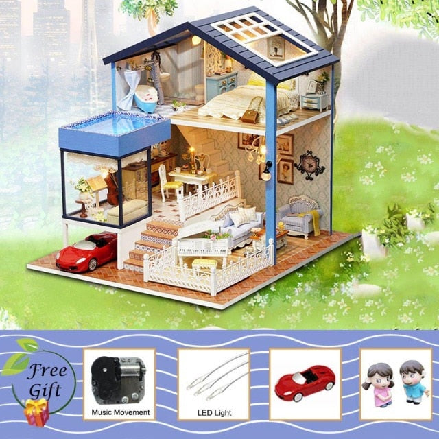 Cutebee Doll House Furniture Miniature Dollhouse