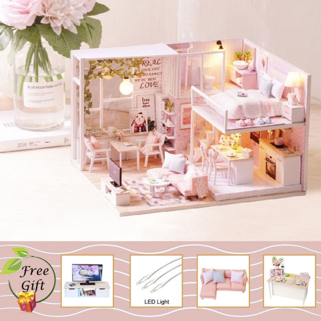 Cutebee Doll House Furniture Miniature Dollhouse