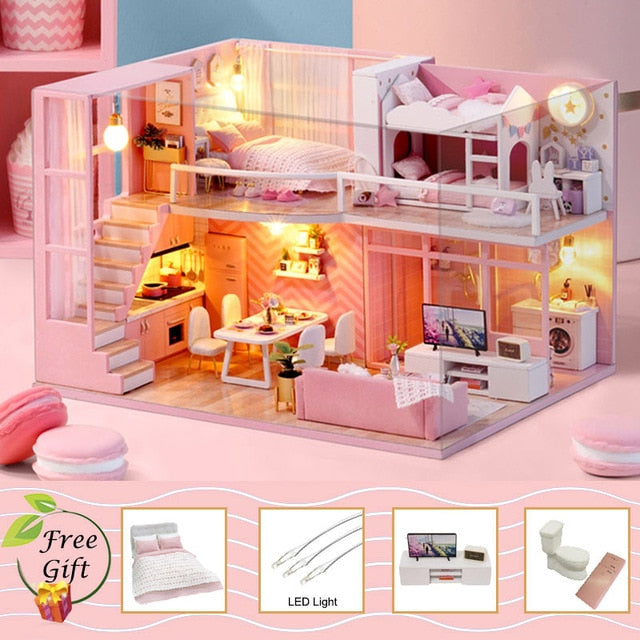 Cutebee Doll House Furniture Miniature Dollhouse