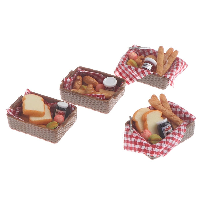 Bread Basket Miniature Dollhouse 1 :6 /1: 12 Simulation Food Model Toys Dollhouse Decoration