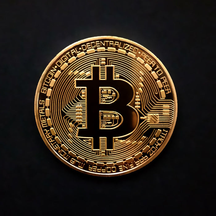 Gold Plated Bitcoin Coin Art Souvenir Great Gift Collectible Physical Metal Coin Crypto Commemorative Coin Exquisite Gifts