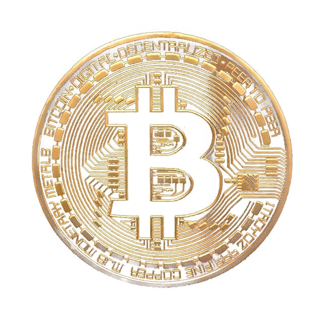 Gold Plated Bitcoin Coin Art Souvenir Great Gift Collectible Physical Metal Coin Crypto Commemorative Coin Exquisite Gifts