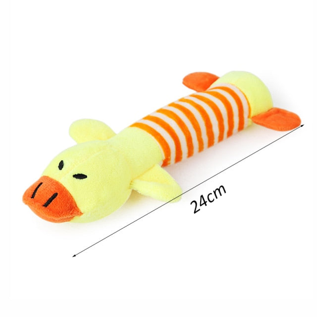 Resistance To Bite Squeaky Sound Pet Toy Cartoon Wild Goose Plush Dog Toys for Cleaning Teeth Puppy Dogs Chew Supplies