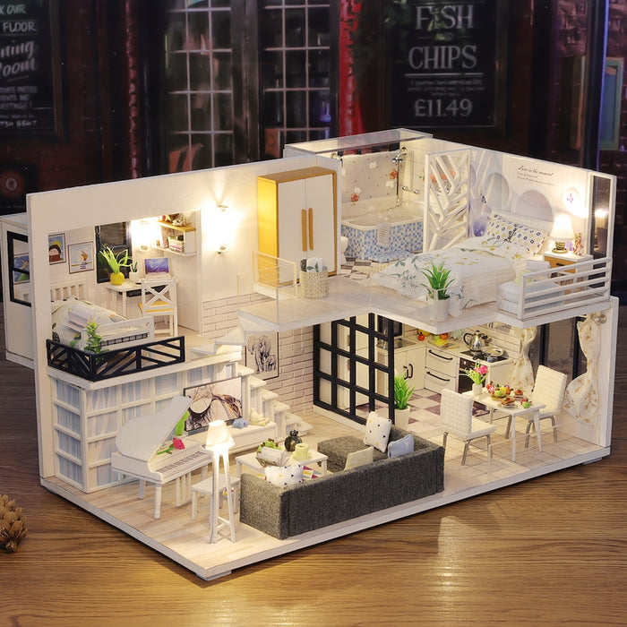 CUTEBEE DIY Dollhouse kit Wooden Doll House TD32