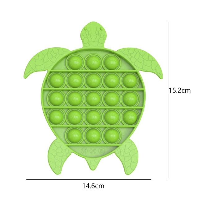 Tortoise Shape Push Bubble Sensory Toys Stress Reliever Fidget
