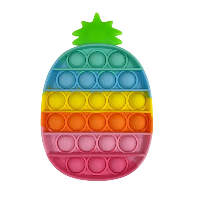 Cartoon Fruit Push Bubbles Sensory Toys Soft Autism Anti-stress Toys