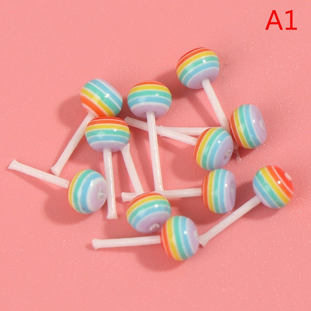 Mini Lollipops With Lollipop Jar Miniature For Doll House 1/12 Food Dessert Sugar Kitchen Furniture Toys Accessories