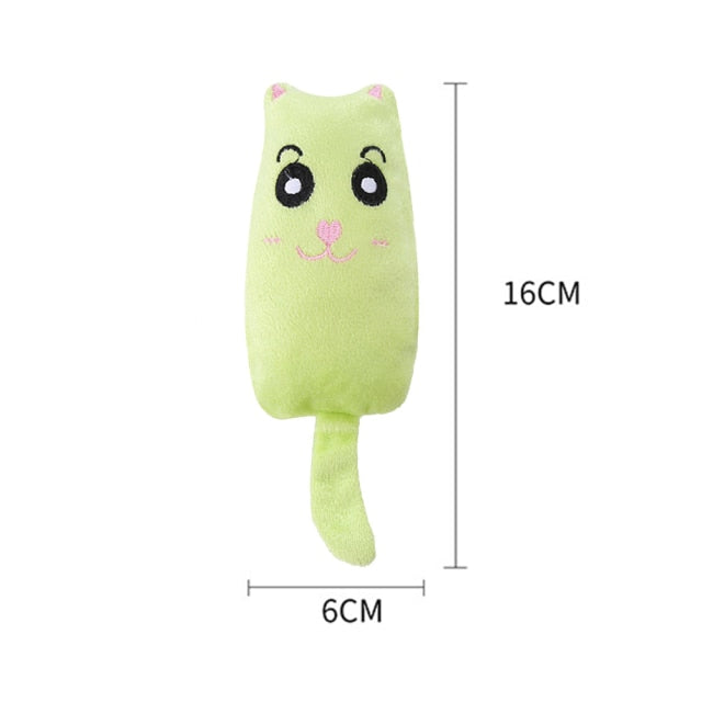 Animal Mint Kitten Teaser Playing Interactive Toy Funny Plush Cat Toys Training Dog Toys Supplies Lovely Plush Pet Accessories