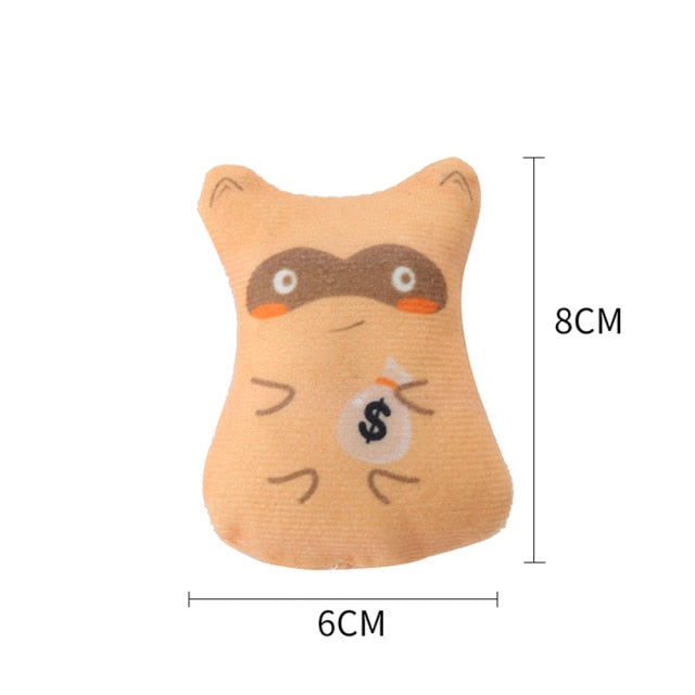 Animal Mint Kitten Teaser Playing Interactive Toy Funny Plush Cat Toys Training Dog Toys Supplies Lovely Plush Pet Accessories