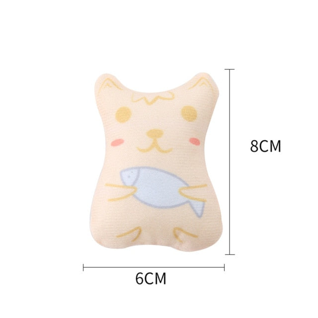 Animal Mint Kitten Teaser Playing Interactive Toy Funny Plush Cat Toys Training Dog Toys Supplies Lovely Plush Pet Accessories