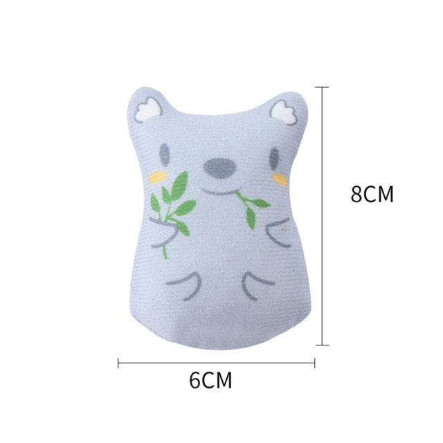 Animal Mint Kitten Teaser Playing Interactive Toy Funny Plush Cat Toys Training Dog Toys Supplies Lovely Plush Pet Accessories