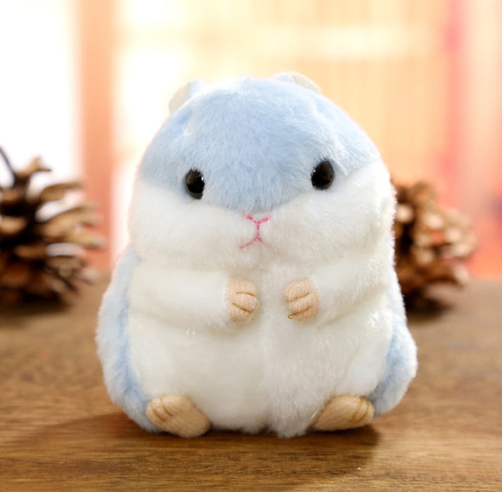 Kawaii Bag Backpack Pendant Keychain Stuffed Animals 10cm Cute Plush Toys Kids Toys for Children Girl Birthday Gift Hamster Doll