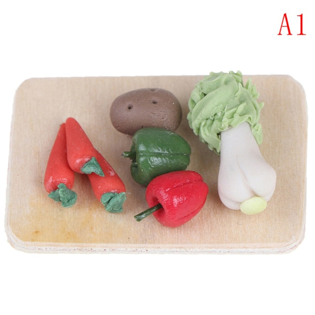 Mini Fruit vegetables Box 4 Styles 1:12 Dollhouse Miniature  Food Toy