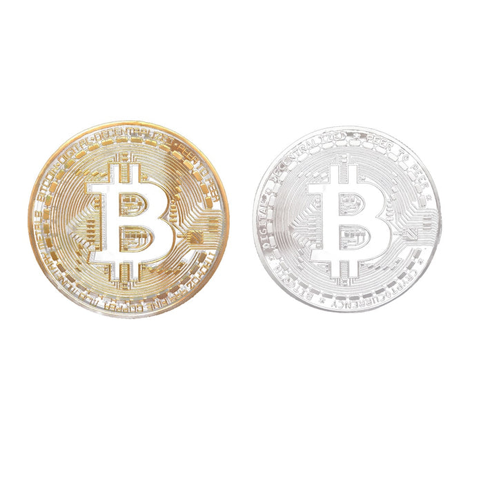 Gold Plated BTC Bitcoin Coin Art Souvenir Great Gift Collectible Physical Metal Coin Crypto Commemorative Coin For Miner