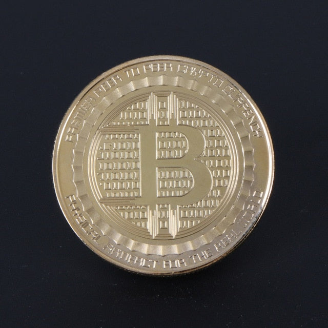 Gold Plated BTC Bitcoin Coin Art Souvenir Great Gift Collectible Physical Metal Coin Crypto Commemorative Coin For Miner