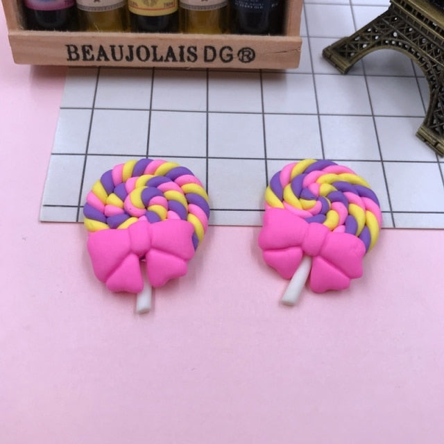 5pcsClay Rainbow Lollipop Toy
