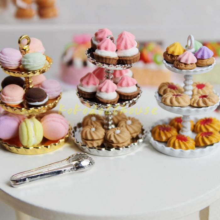 Cake Afternoon Tea Dessert Food Miniature 1/12 Scale Dollhouse for Blyth Barbies Doll House Play Kitchen Accessories Toy