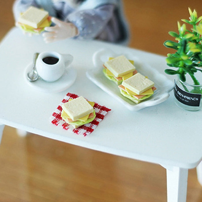 2PCS Simulation Cute MINI Sandwich Miniature 1:12 Scale Dollhouse Food accessories dollhouse kitchen Food
