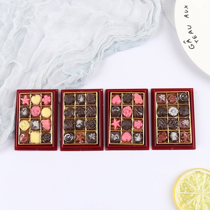Mini Chocolate Model Food Toy 1 Set 1/6 And 1/12 Dollhouse Play Kitchen Miniature For House Doll Accessories