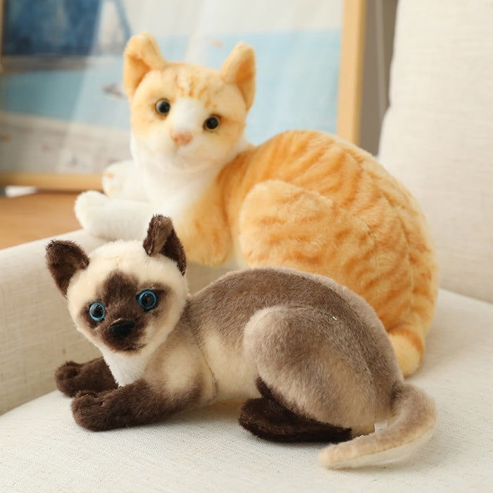 Soft Stuffed Animal Plush Kitten Toys 26/30/40cm Real-life Cute Plush Cat Doll for Children Cartoon Kids Girl Baby Birthday Gift