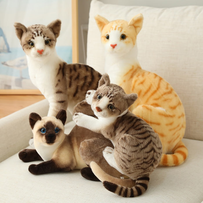 Soft Stuffed Animal Plush Kitten Toys 26/30/40cm Real-life Cute Plush Cat Doll for Children Cartoon Kids Girl Baby Birthday Gift